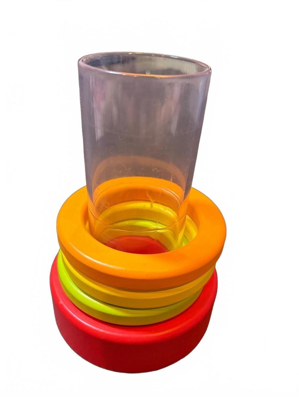 Lovevery Explorer Clear Tube Stacking Rings Wooden Montessori Baby Toy